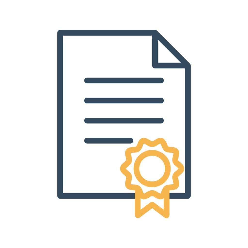 A document with a seal on it.